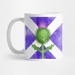 St Andrews Scotland - Scottish Thistle and flag Mug